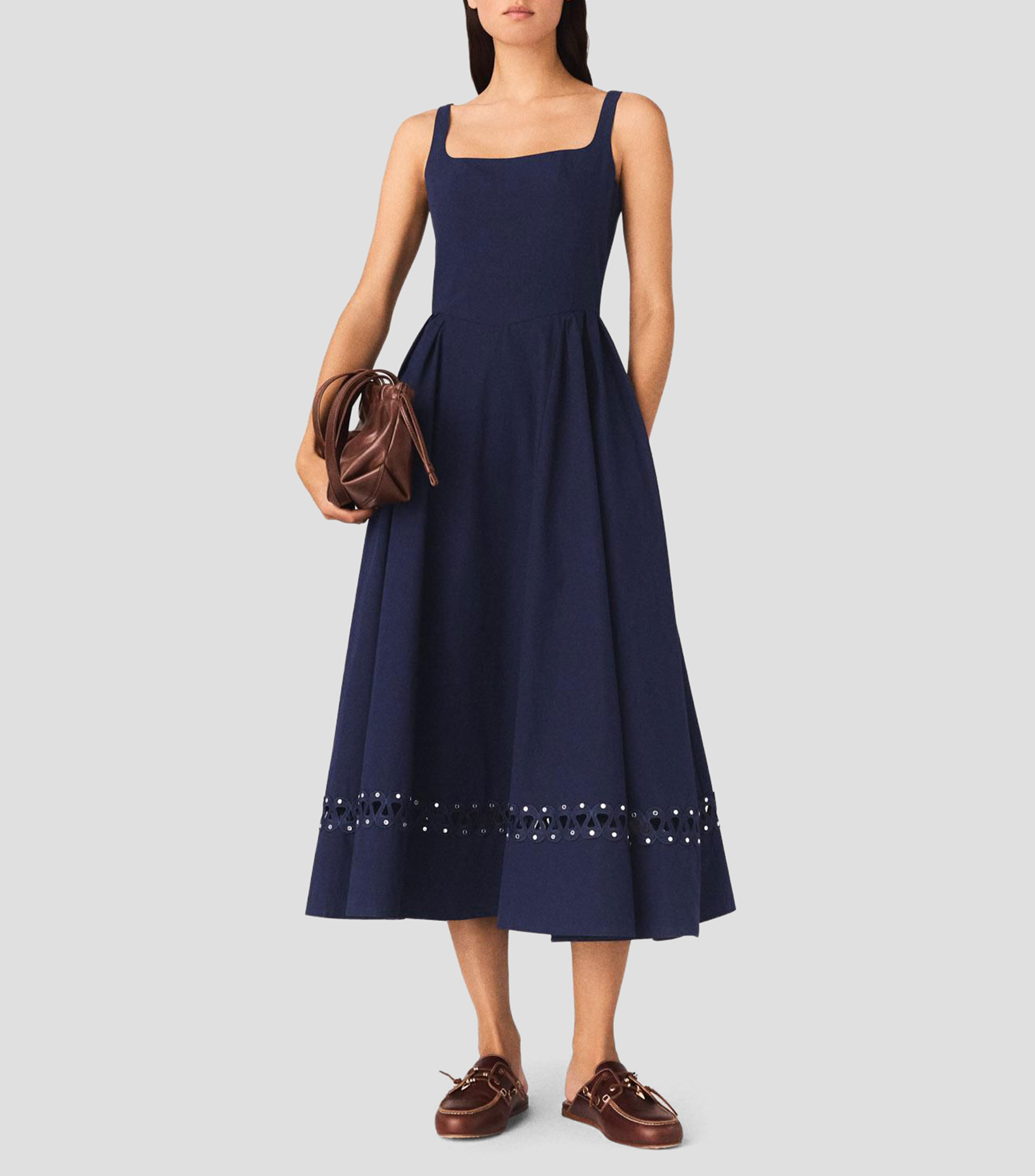 Vestido largo liso Robolite Mujer